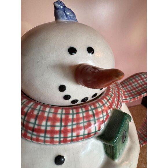 ❄️ Dept. 56 “Once Upon A Starry Night” Snowman Teapot – Winter Collectible with - Picture 10 of 10